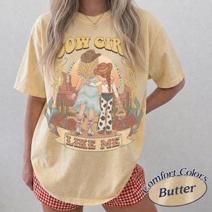 Koszulka Comfort Colors CowGirl Like Me, Koszulka „Wiedziałam, że wiem, że cię znam”, Prezent dla fana muzyki westernowej w stylu vintage, Koszulka „Toy Story” z 2026 roku zdjęcie 5
