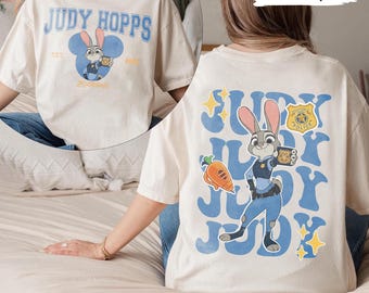 Judy Hopps Zootopia Police Shirt, Watercolor Coquette Bow Design