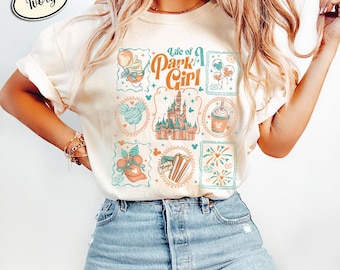 The Life Of A Park Girl Shirt, Coquette Bow Disney Girl Shirt, Park Princess Shirt, Disney Trip Shirt, Comfort Colors Shirt
