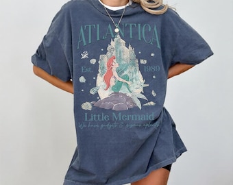 Comfort Colors Atlantica 1989 Lilla sjöjungfrun Retroskjorta