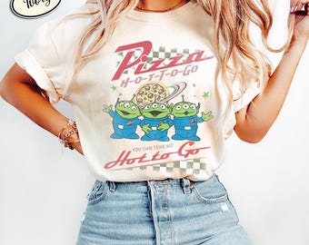 Pizza Planet Aliens Comfort Colors Shirt, Toy Story Graphic Tee