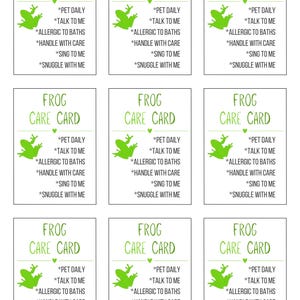 Cartes d'entretien grenouille, Carte d'entretien doudou, Carte d'entretien au crochet, Soins de grenouille au crochet, Peluche au crochet, Carte d'entretien au crochet, Carte d'entretien imprimable