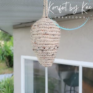 Wasps / Hornet Nest Decoy, Crochet Wasps Nest, Crochet Bee Hive, Eco Friendly