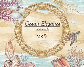 Ocean Elegance Pink Clipart Mini Sampler
