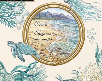 Ocean Elegance Teal Mini Clipart Sampler