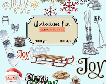 Essential Wintertime Fun Asset Pack | 100+ PNGs