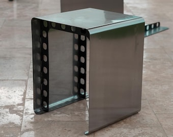 Modern Stainless Steel Side Table – Minimalist Metal Coffee Table, Modern Home Furniture