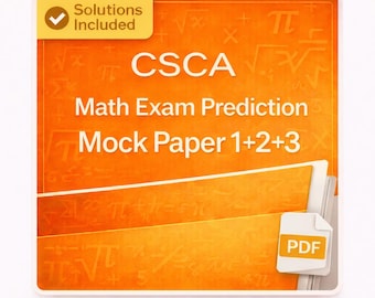 Paquete de exámenes simulados de predicción de matemáticas del CSCA del 15 de marzo (vols. 1-3) / Examen de predicción de matemáticas del CSCA del 15 de marzo de 2026 / PDF bilingüe