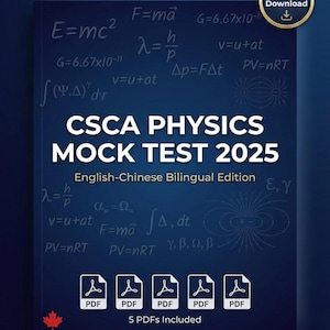 CSCA Physics Mock Test Vol.1 | Chinese+ English Editions | Based Official Syllabus | Physics Worksheet for High School | Printable PDF