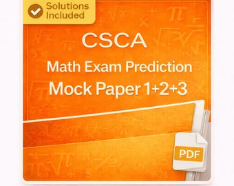2026 CSCA Math Prediction Mock Exam + Bilingual Detailed Solutions | High-Probability Questions for May/June Exams | Digital Download PD