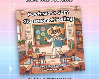 Gevoelens kleurboek voor kinderen | Gedurfde en makkelijke gezellige kleurplaten | Stressverlichting en rustige activiteiten, afdrukbare pdf en Procreate Ipad