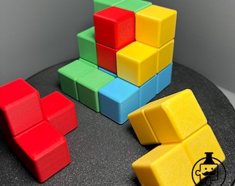 3D Printed SOMA Puzzle Cube – Multiple Sizes & Custom Color Options