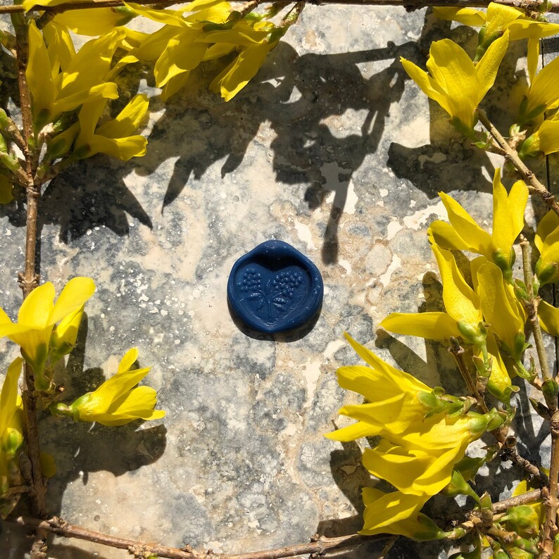 Heart flower Wax seal Sticker