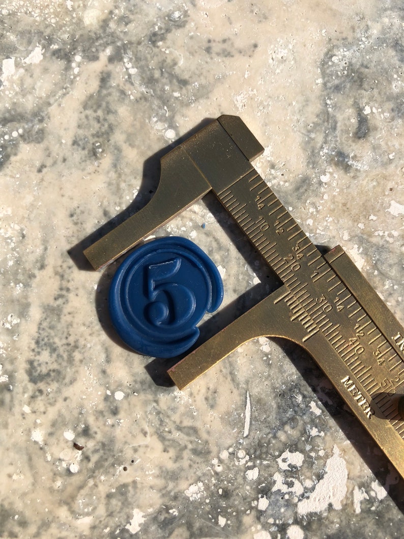 Numeric Wax seal Sticker Four
