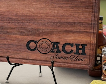 Customized Lacrosse Coach Gifts, Personalized Engraved Cutting Board, Custom Coach Gifts, Baseball Coach gift, Coach Appreciation Present