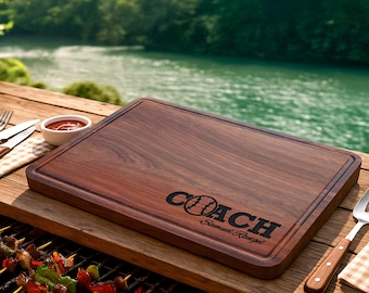 Customized Baseball Coach Gifts, Personalized Engraved Cutting Board, Custom Coach Gifts, Basketball Coach gift, Coach Appreciation Present