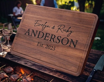 Personalized Housewarming Cutting Board, New Home Gift Idea, Realtor Closing Gift Charcuterie Board, Unique Couple Anniversary Present