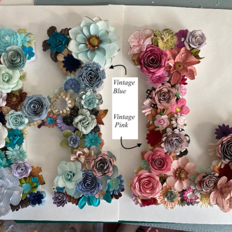 Vintage Style Floral Letter - Etsy