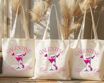 Galentine Tote Bag, Girls Club Bag, Girls Party Bag, Anti Valentines Day Tote Bag, Womens Besties Tote Bag, Cute Womens Galentine Party Bag