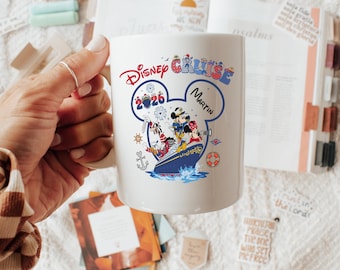 Disney Cruise Coffee Mug, Disneyland Cup for Mickey and Minnie Lover, Special Mug for Travel Lovers, Disney Cruise Group Mug,Family Matching