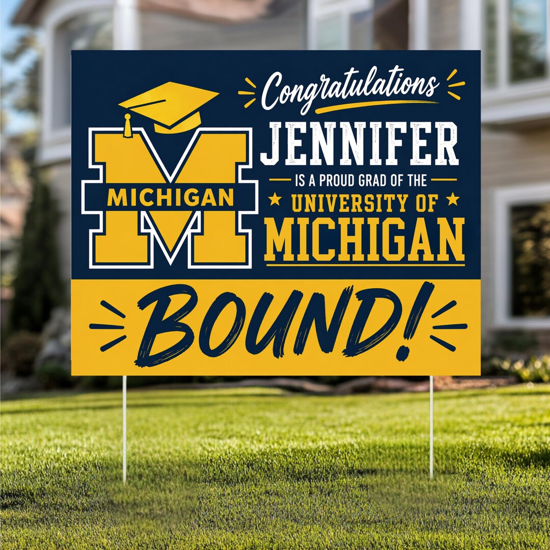 College Bound Yard Sign, Senior Graduation Sign, College Bound Gift ...