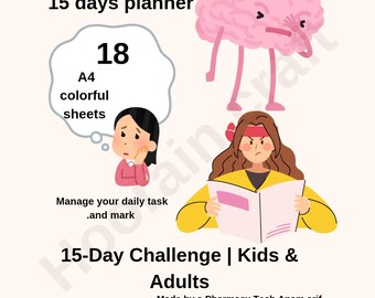 2026 ADHD Printable Planner | Adult Daily Journal|Self-Care (PDF)|Reset Challenge for Kids & Adults