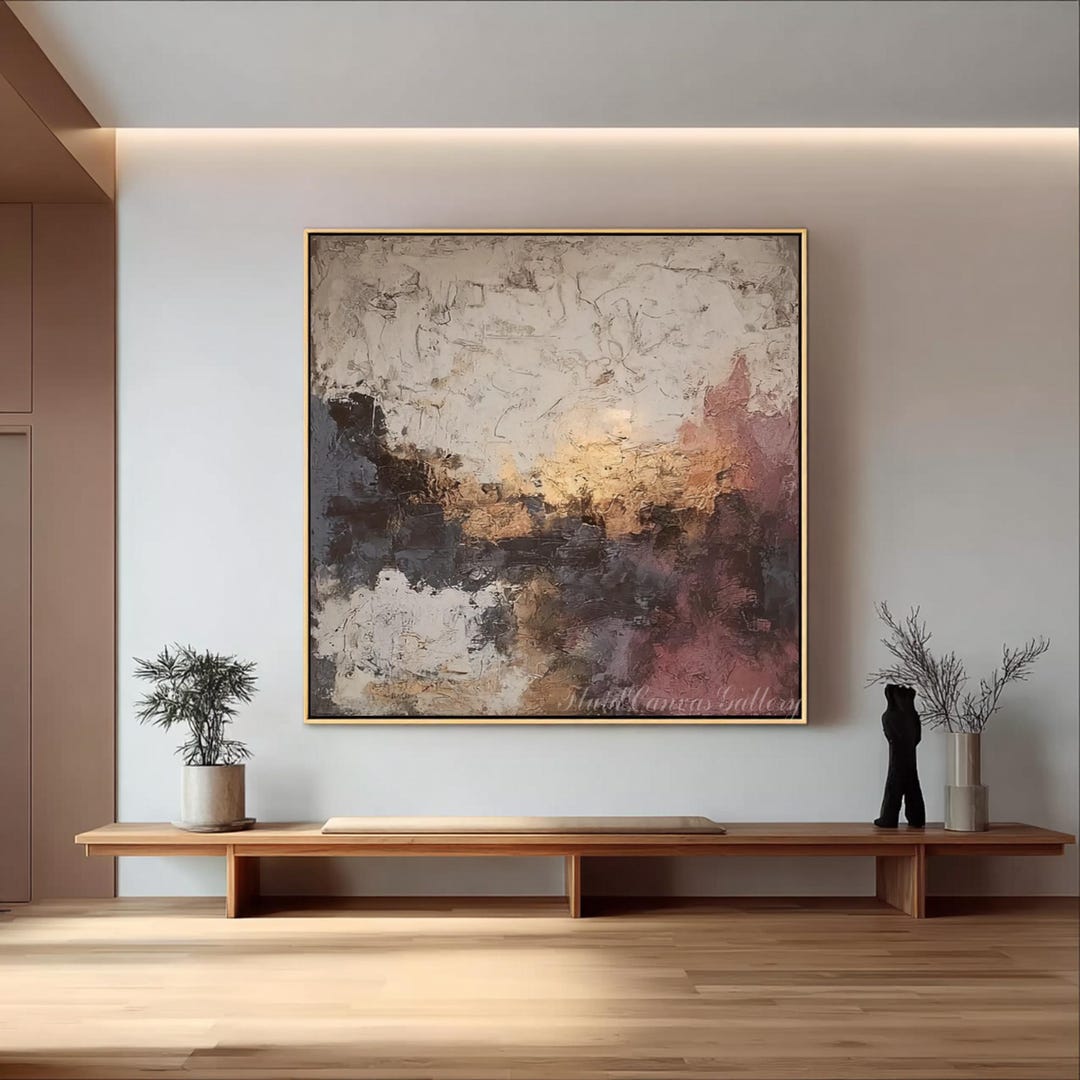 Large Original Abstract Landscape Painting | Modern Neutral Wall Art ...