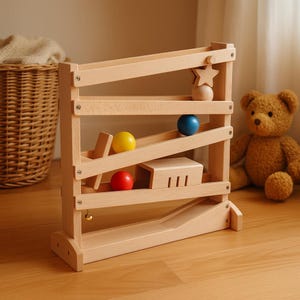 Montessori Tracker Ball Drop Holzspielzeug für Kleinkinder Babys