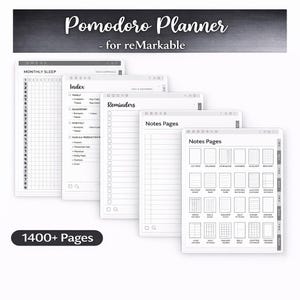 reMarkable Pomodoro Planer – Fokus-Timer, Tiefenarbeit (1400+ Seiten) (PDF Download)