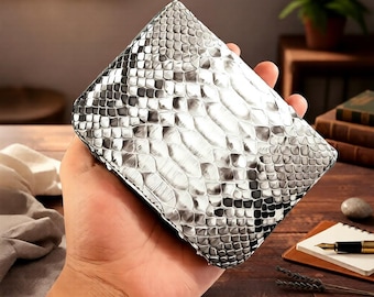 Echte Python Schlangenhaut Brieftasche, Exotische Leder Clutch