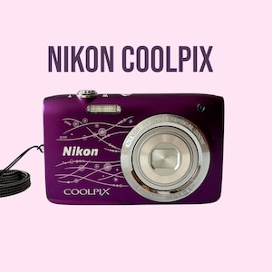 Nikon Coolpix S2800 viola vintage, fotocamera digitale compatta da 20 MP, zoom 8×