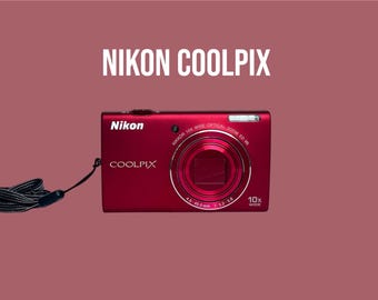 Appareil photo numérique Nikon Coolpix : compact rouge S6200, 16 MP, zoom 10x