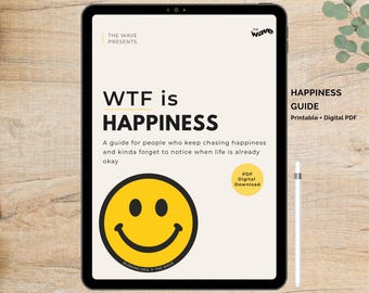 Happiness Journal Printable, Happiness Guide PDF, Happiness Planner, Happiness Chart, Personal Growth Chart, Self Discovery Journal