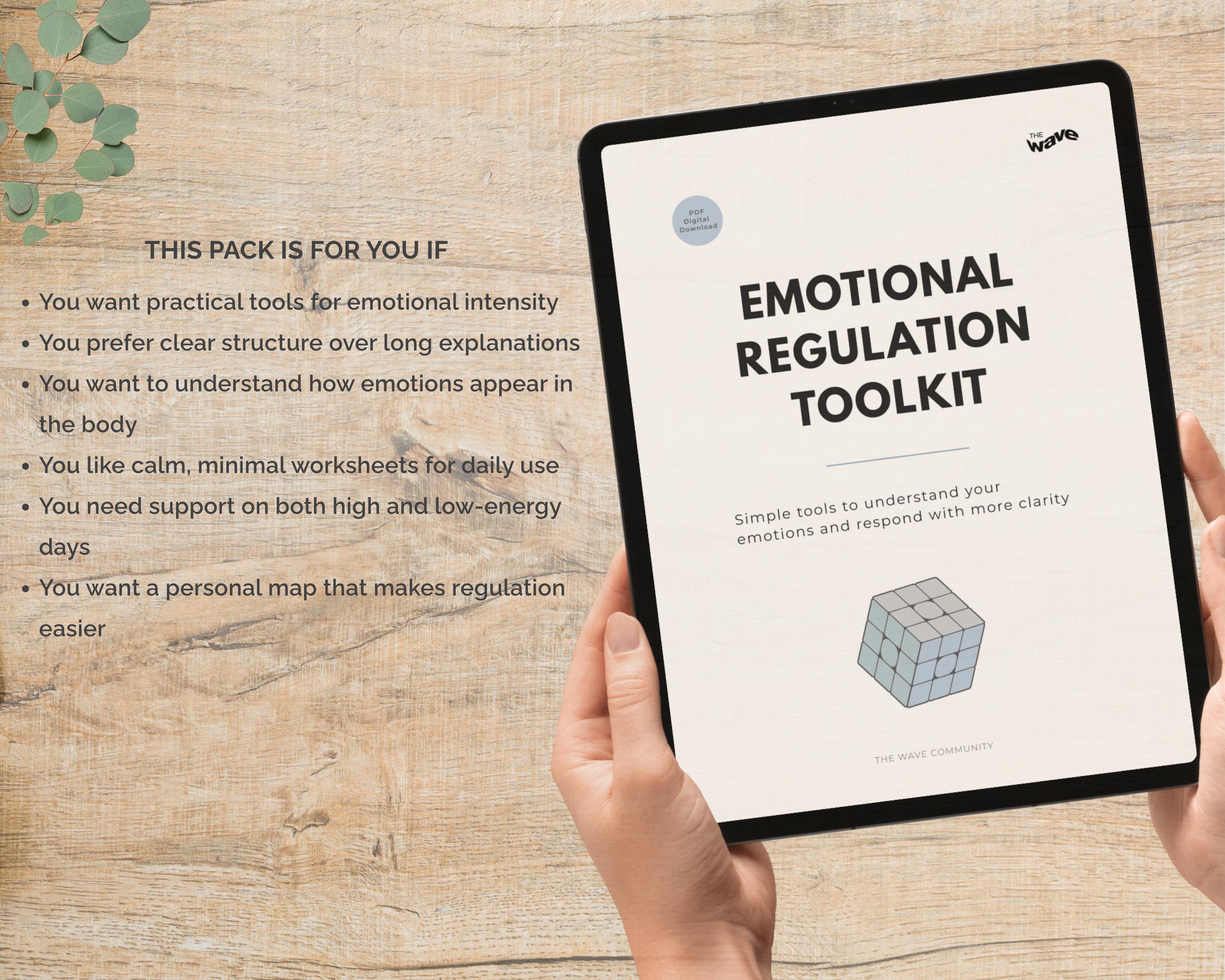 Emotional Regulation Toolkit Printable, Emotion Control Worksheets ...