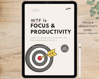 Guía de concentración y productividad (PDF), herramientas de atención basadas en la ciencia, cuaderno de trabajo de eficacia y productividad, planificador de claridad mental, habilidades de concentración