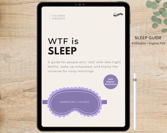 Sleep Guide Workbook, Insomnia Relief and Night Anxiety, Bedtime Calm Tools, Sleep Hygiene Tools, Mental Health Care, Wellness Printable