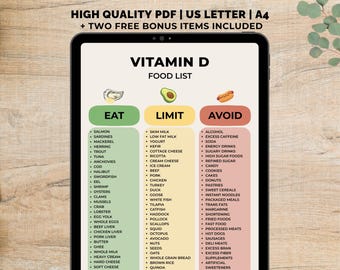 Vitamin D Food List Printable, High Vitamin D Foods, Vitamin D Rich Diet, Vitamin D Chart, Vitamins Sources, Vitamin Foods Reference Chart
