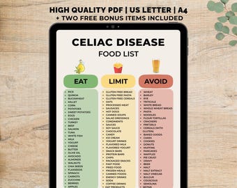 Afdrukbare voedsellijst coeliakie, glutenvrije boodschappenlijst pdf, coeliakie, glutenvrije boodschappenlijst, coeliakie en glutenintolerantie