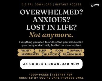Whole Shop Bundle, Mental Health Bundle, Wellbeing Guides PDF, Anxiety Support, Mindfulness Bundle, Nutritional Bundle, Coping Skills