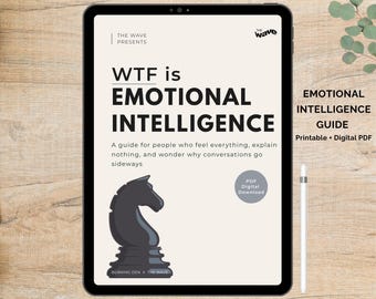 Emotional Intelligence Guide PDF |  Self-Awareness, Self-Regulation & Emotion Support Workbook | Communication and Coping Skills Tools