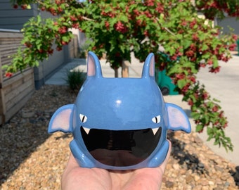 Golbat Planter: Hand-Painted Ceramic Hanging Planter