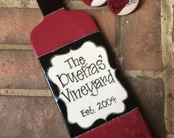 Personalized Wine Bottle Cheese Tray