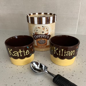 Large 32 Ounce 5.5 Inch Diameter Personalized Football Bowl, Large  Personalized Mug, Personalized Ice Cream Bowl 