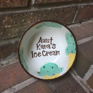 Personalized Ceramic Ice Cream Bowl image 3