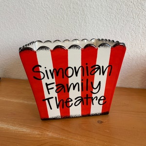 Personalized Large Square Popcorn Bowl
