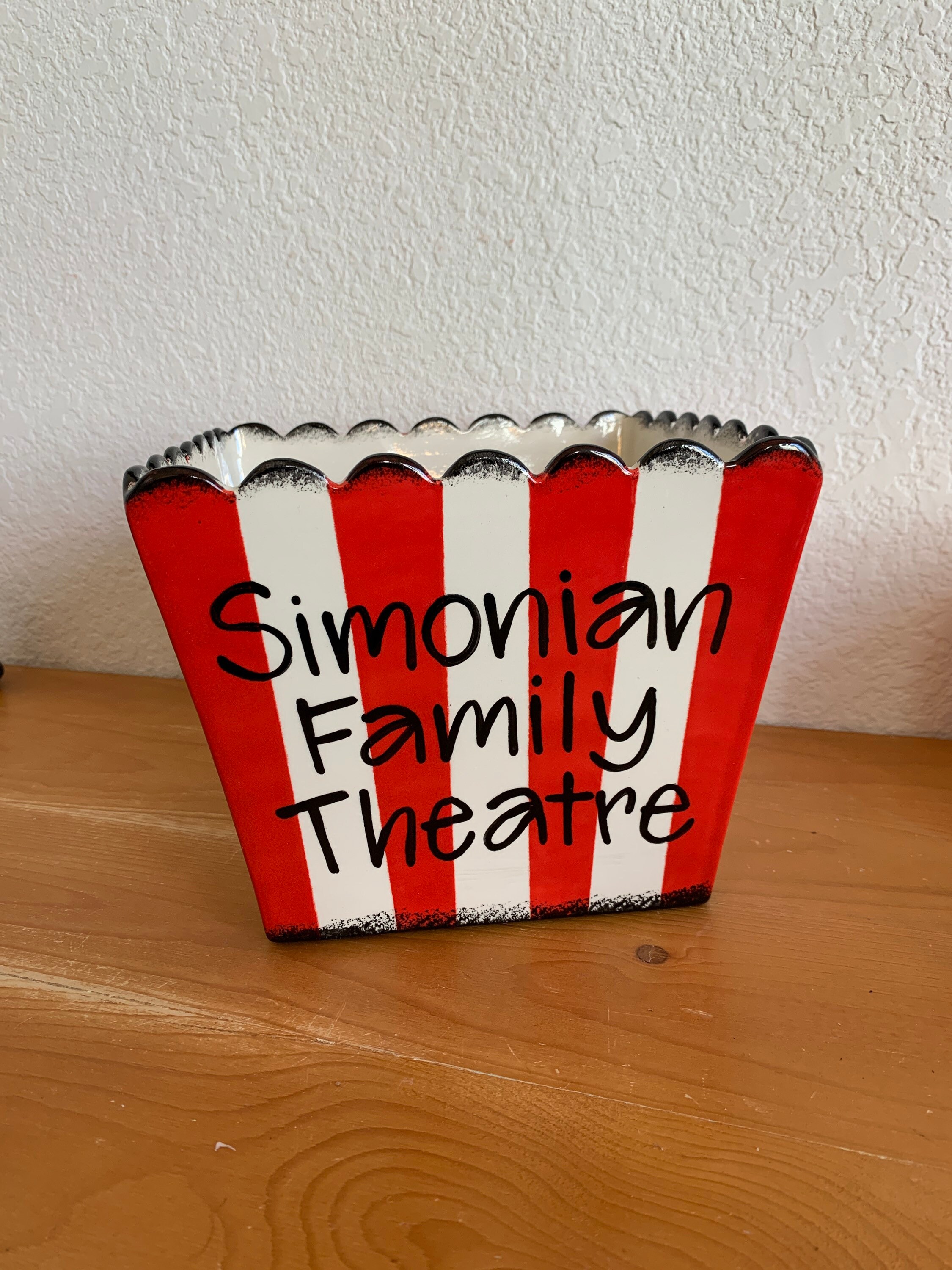 Personalized Large Square Popcorn Bowl