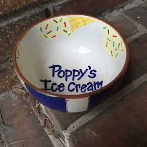 Personalized Ceramic Ice Cream Bowl image 2