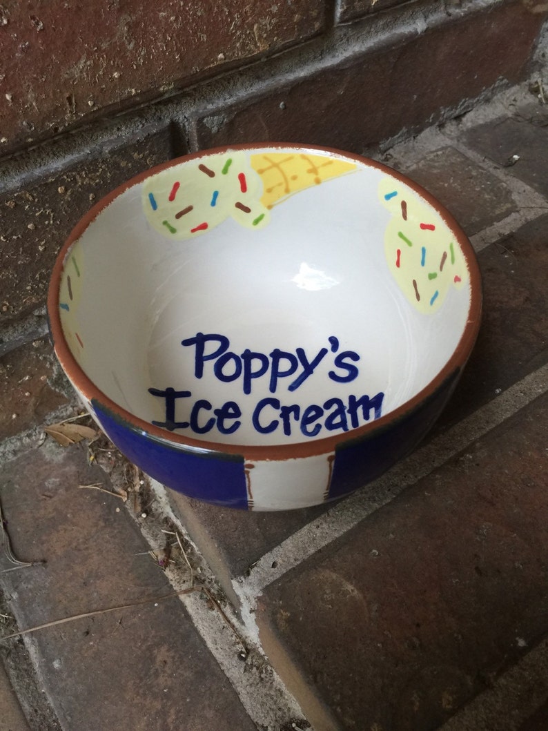 Personalized Ceramic Ice Cream Bowl image 2