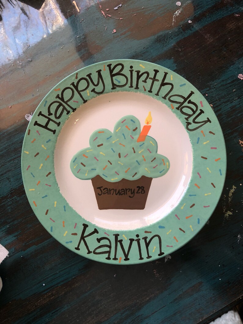 Personalized Birthday Plate Etsy