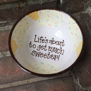 Personalized Ceramic Ice Cream Bowl image 5